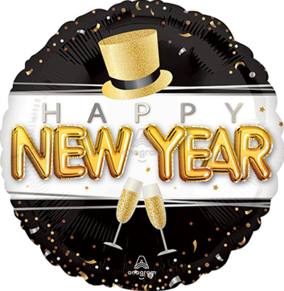 18" HNY POP CLINK CHEERS