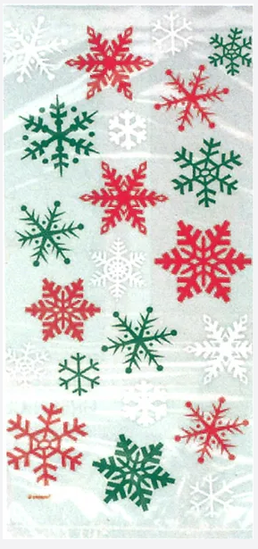 SNOWFLAKES CELLO BAGS 20CT