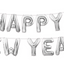 Happy New Year Balloon Streamer - Silver
