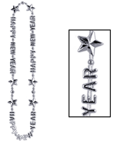 Happy New Year Beads-Of-Expression - Silver