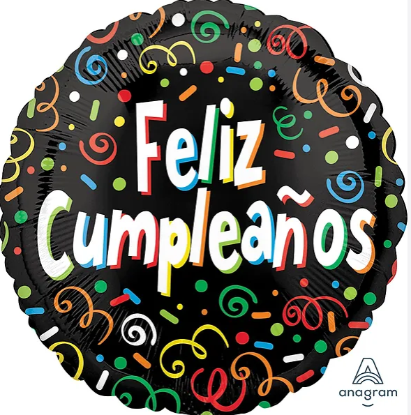 18" FELIZ CUMPLEAÑOS CONFETTI