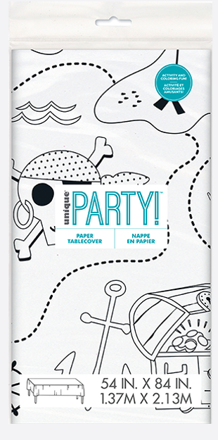 AHOY PIRATE COLORING TABLECOVER