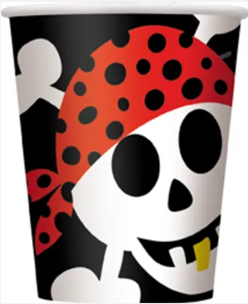 Pirate Fun Vasos 9oz (x8u)