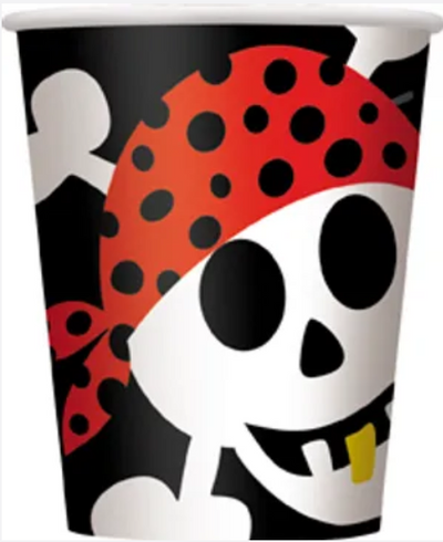 Pirate Fun Vasos 9oz (x8u)