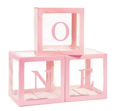3 Cajas de Globos Rosa ONE