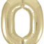 Supershape Foil Balloon #0 White Gold