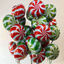 Globo Navidad mentas Rojo y Verde