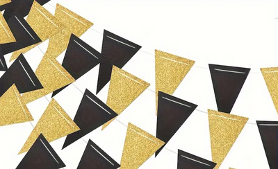 Banderin Dorado y Negro - Fiesta Warehouse