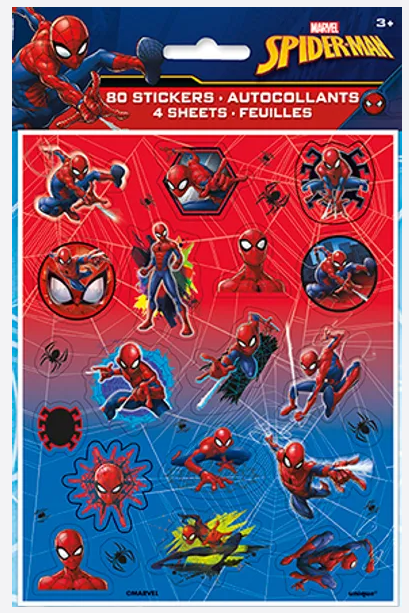 Spiderman Stickers (x80u)