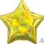 Star Iridescent Yellow Foil Balloon 18'