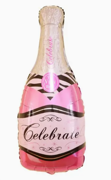 Globo Botella Champagne Rosa