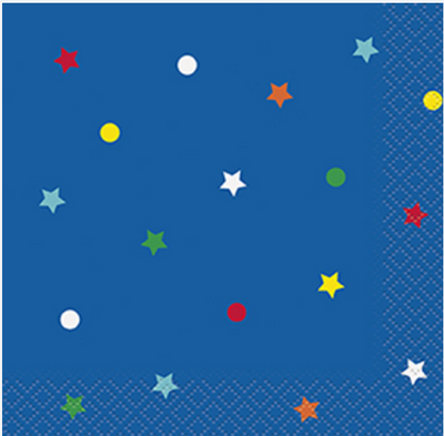 DOTS & STARS BEV NAPKINS