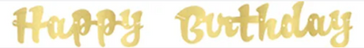 HAPPY BIRTHDAY GOLD SCRIPT BANNER
