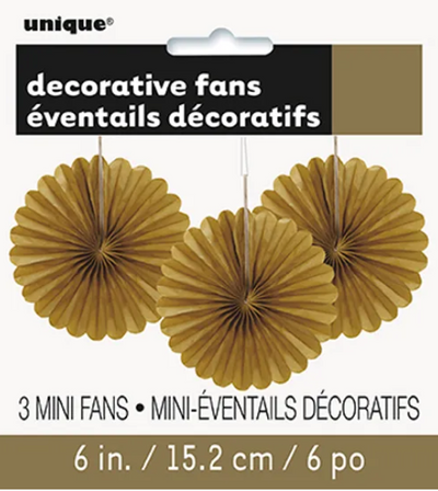 PAPER FANS 6 GOLD