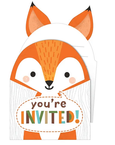WILD ONE WOODLAND ANIMALS INVITATIONS