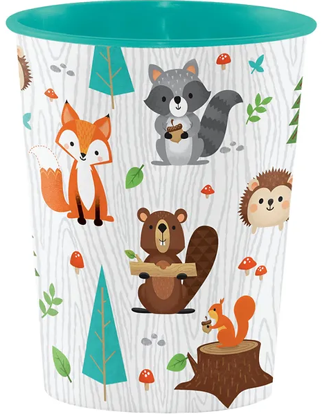 WILD ONE WOODLAND ANIMALS PLASTIC CUP