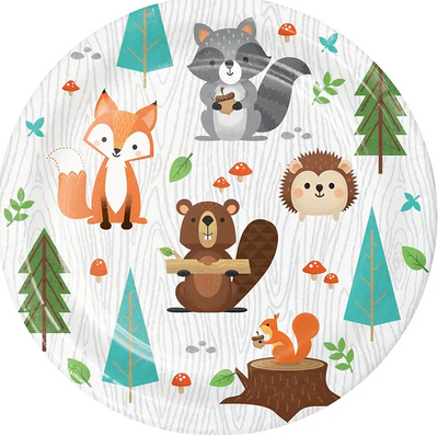 WILD ONE WOODLAND ANIMALS PLATES