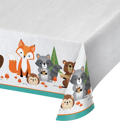 WILD ONE WOODLAND ANIMALS TABLECOVER