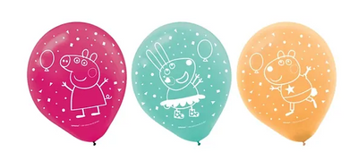 PEPPA PIG CONFETTI PARTY LATEX BALLOONS