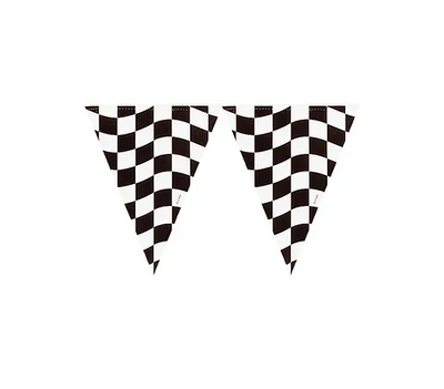 Black & White Check Flag Banner