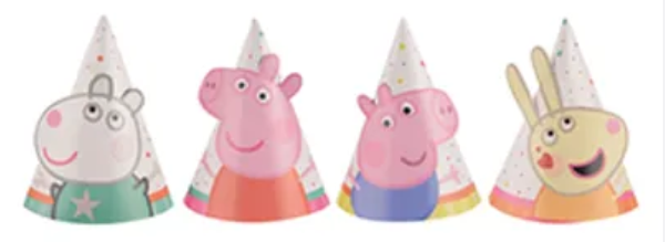 Peppa Pig Mini Party Hats (x8u)