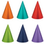 RAINBOW FOIL CONE HATS