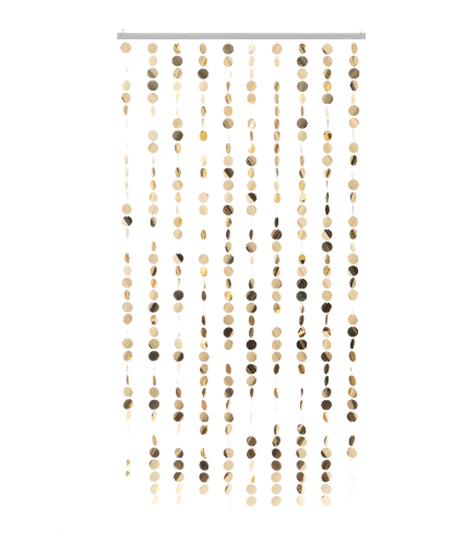 "Spangles" PVC Circles Beaded Curtain - Champagne