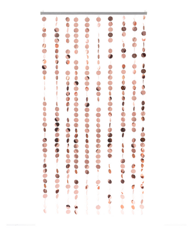 "Spangles" PVC Circles Beaded Curtain - Rose Gold