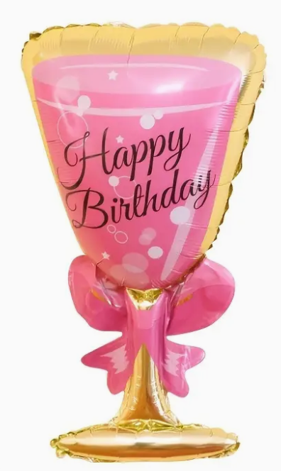 Globo Vaso Champagne Rosa HB - Fiesta Warehouse