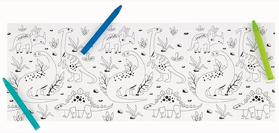 Boy Dino Coloring Rolls and Crayons (x3u)