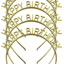 Tiara Metalic Happy Birthday X UNIDAD