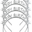 Tiara Metalic Happy Birthday X UNIDAD