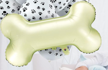 Globo Hueso y Huella Perro Foil