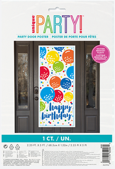 BALLOON CHEER HAPPY BIRTHDAY DOOR POSTER