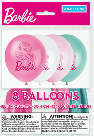BARBIE 12" LATEX BALLOONS