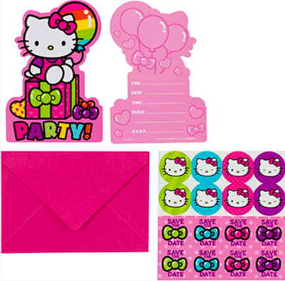 HELLO KITTY RAINBOW INVITATION