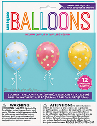 LATEX DOUBLE STUFFED CONFETTI BALLOON KIT
