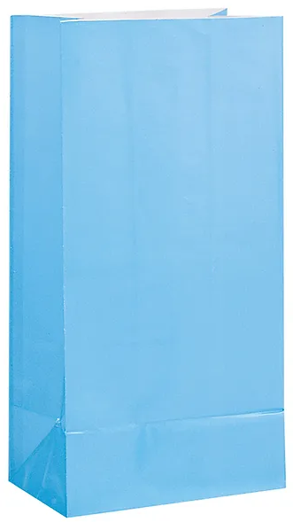 Paper Bags Light Blue 12ct