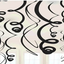 Swirl Decorations Black (x12u)