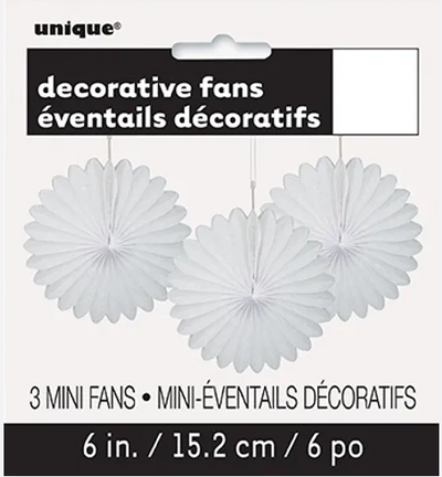 PAPER FANS 6 WHITE