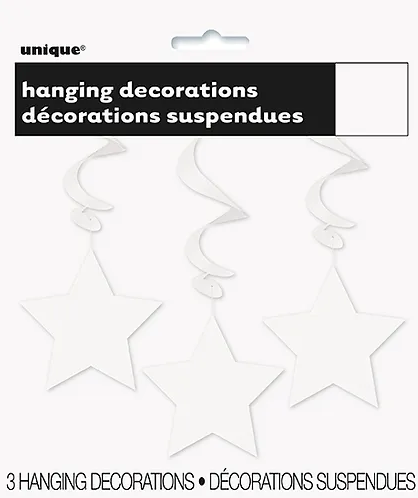 Star Hanging White 3pcs