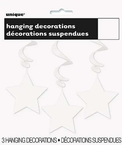 Star Hanging White 3pcs