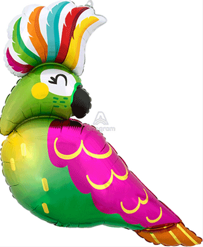 Tropical Parrot Supershape Balloon