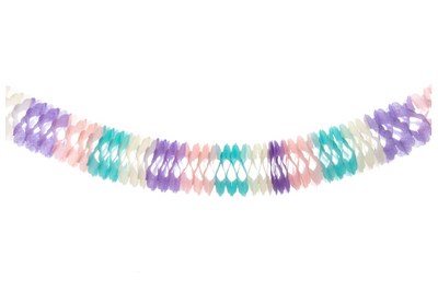 Clover Tissue Garland 12ft - Multicolor