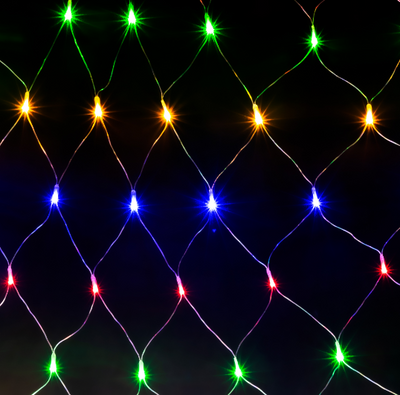 LED Net Lights 240LED Lights 9.8ft x 6.6ft - Multicolor