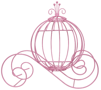 Metal Pumpkin Carriage - Pink