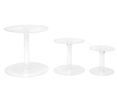 Plastic Plate Cake Stands 3pc/set