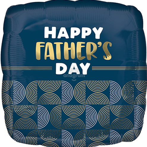Happy Father's Day RIBBED LINES 18" Balloon