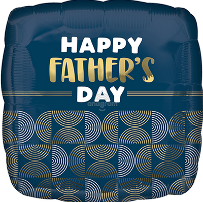 Happy Father's Day RIBBED LINES 18" Balloon