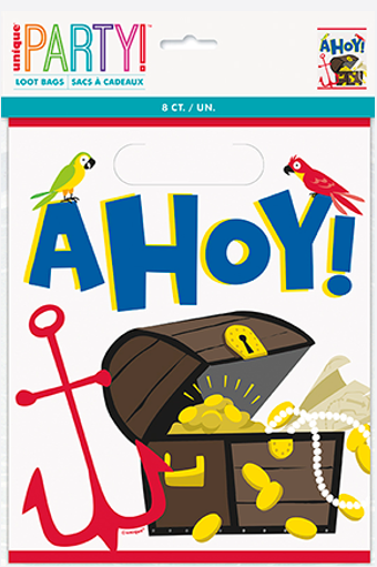 AHOY PIRATE LOOT BAGS 8CT
